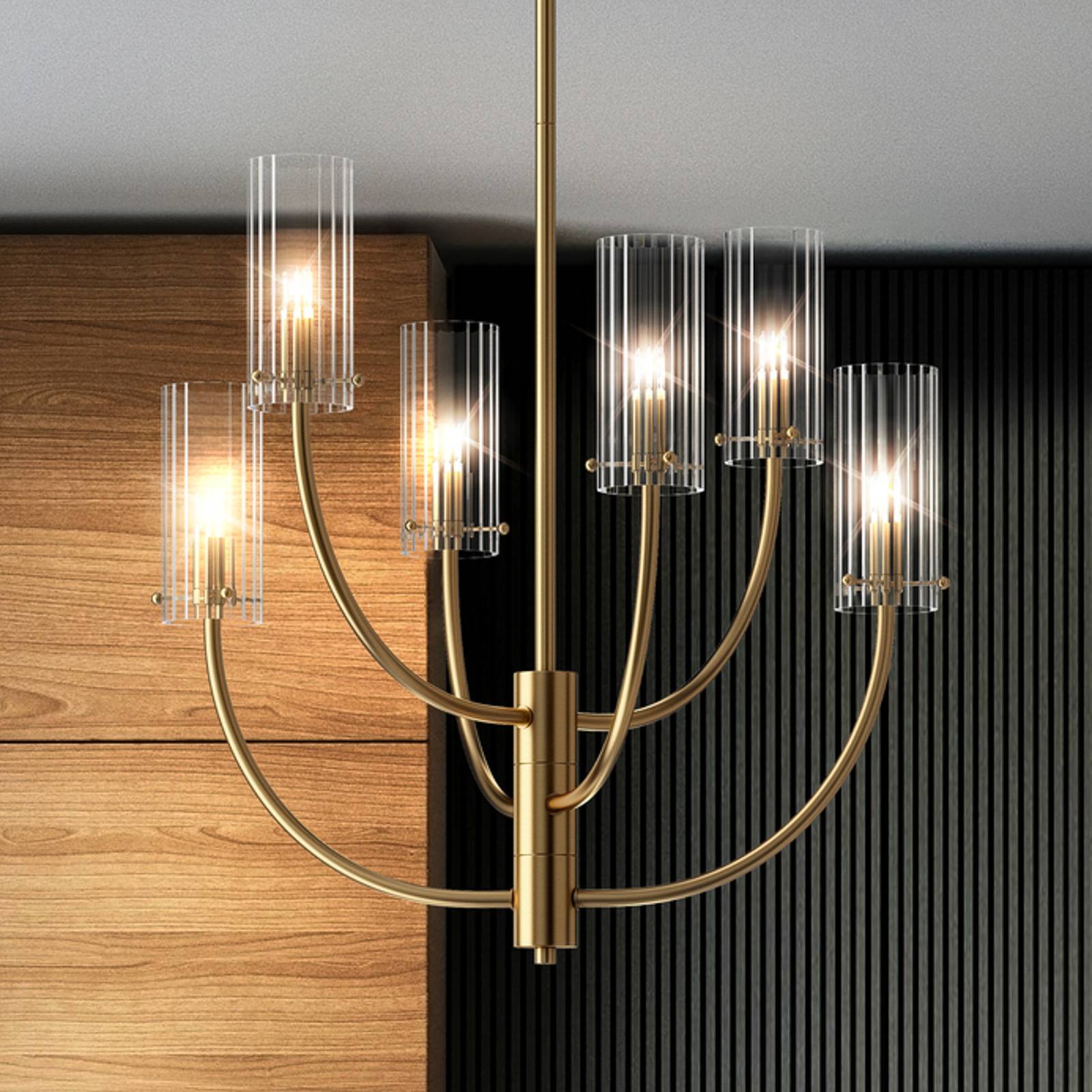 Maytoni Arco Hängeleuchte mit 6 Glasschirmen Maytoni Arco Hängeleuchte mit 6 Glasschirmen von Maytoni