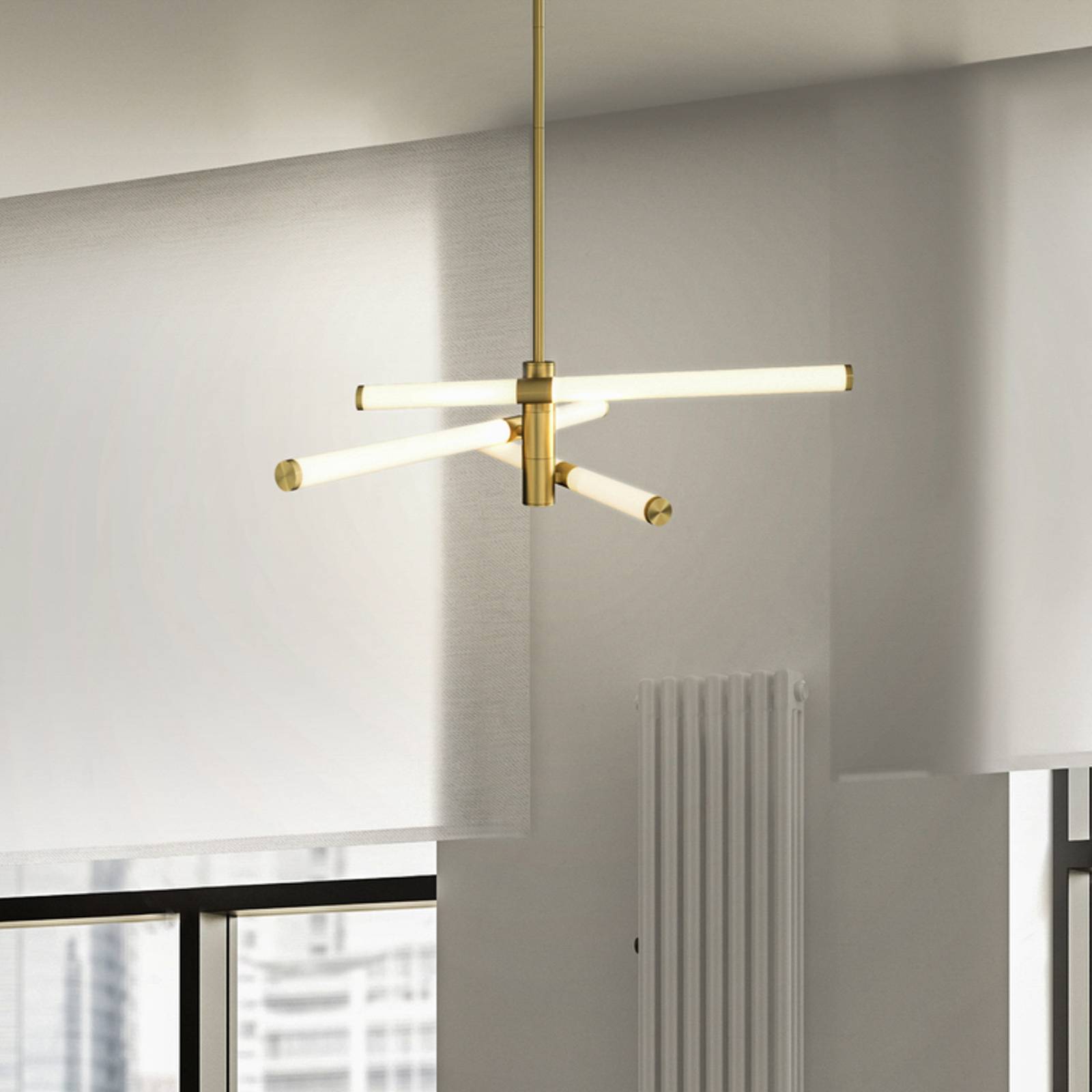 Maytoni LED-Hängeleuchte Axis, goldfarben, Ø 72,5 cm Maytoni LED-Hängeleuchte Axis, goldfarben, Ø 72,5 cm von Maytoni