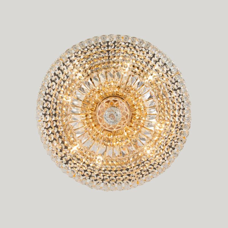Maytoni Deckenleuchte Basfor, goldfarben, Kristall, Ø 46 cm von Maytoni