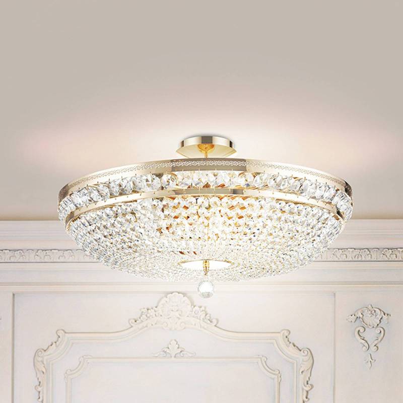 Maytoni Deckenleuchte Ottilia, Ø 65 cm, goldfarben, Kristall von Maytoni