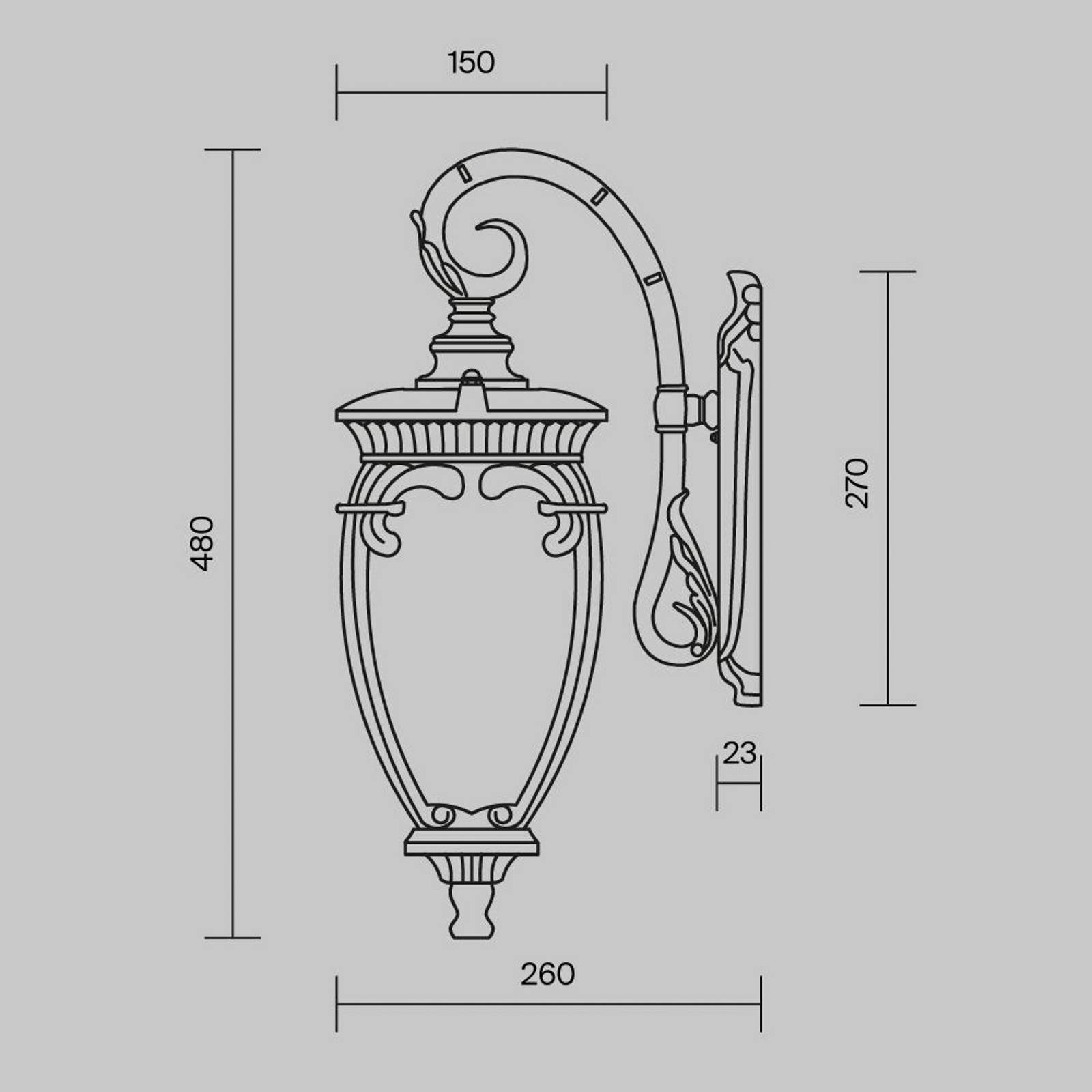 Maytoni Fleur Außenwandleuchte, bronze von Maytoni