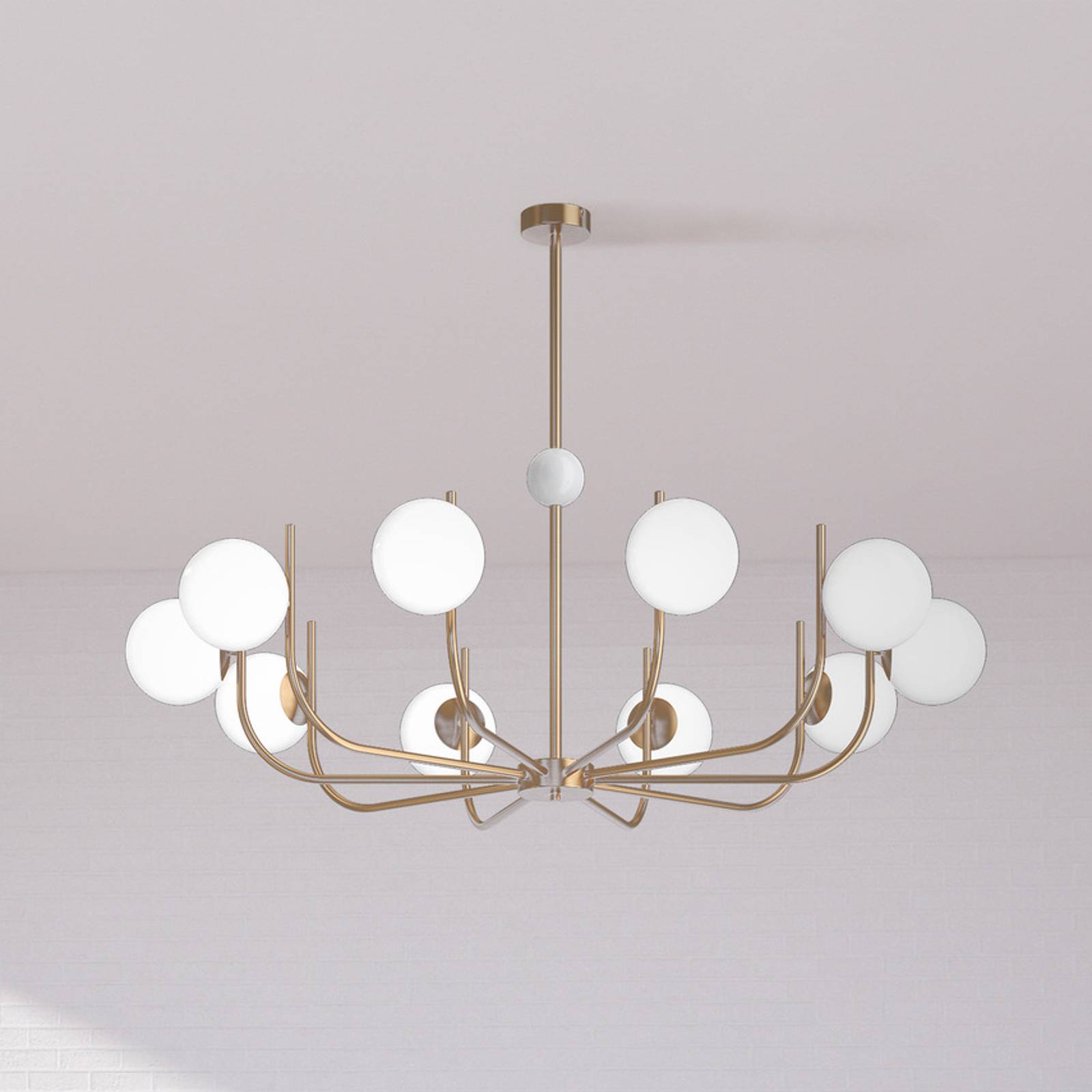 Maytoni Hängelampe Rendez-vous messingfarben Ø 116 cm 10-flg Maytoni Hängelampe Rendez-vous messingfarben Ø 116 cm 10-flg von Maytoni