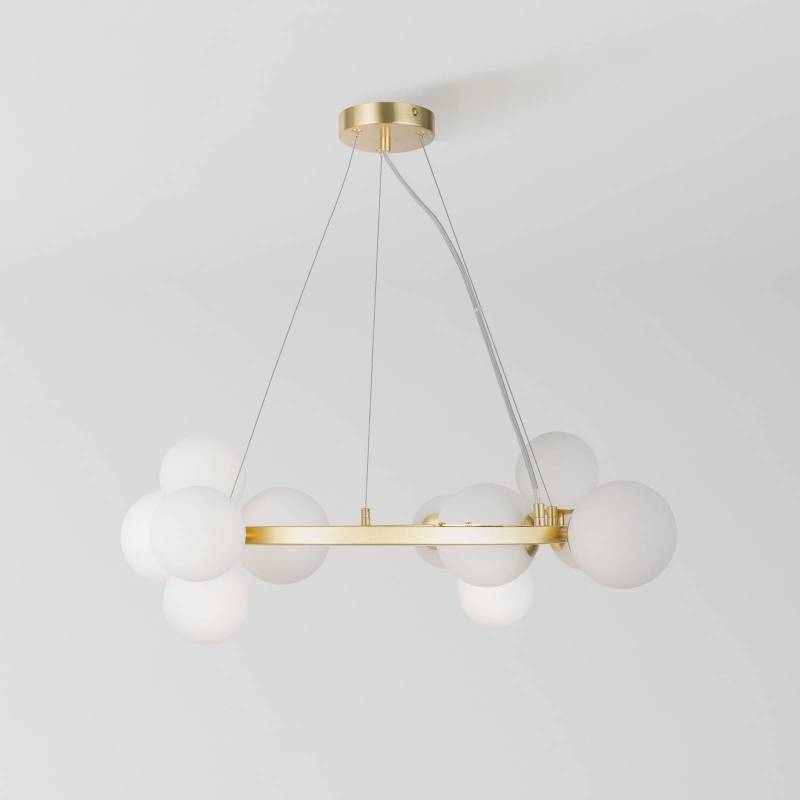 Maytoni Hängeleuchte Dallas, 11-flammig, goldfarben/weiß von Maytoni