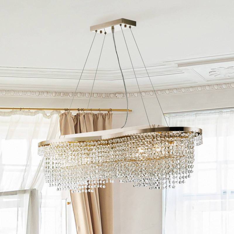 Maytoni Hängeleuchte Toils, goldfarben, Kristalle, 7 x E14 von Maytoni