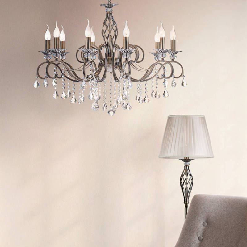 Maytoni Kronleuchter Grace altmessing Metall/Glas 10-flg. von Maytoni