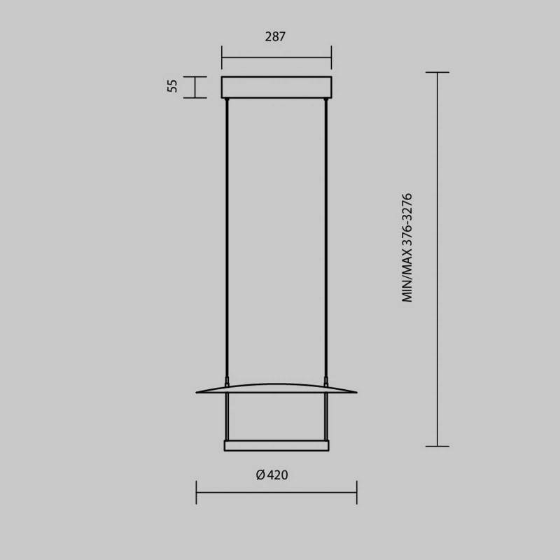 Maytoni LED-Hängelampe Ambience, Ø42cm, Metall, schwarz/weiß von Maytoni