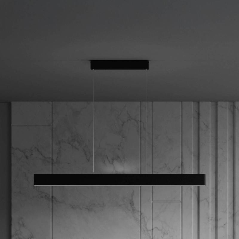Maytoni LED-Hängelampe Step, schwarz, 118,5 cm, 3.000 K, Alu von Maytoni