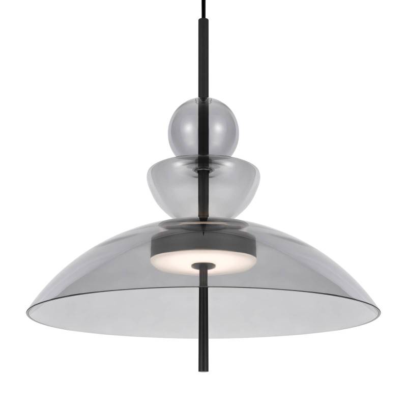 Maytoni LED-Hängeleuchte Bangkok, Ø 40 cm, hellgrau, Glas von Maytoni