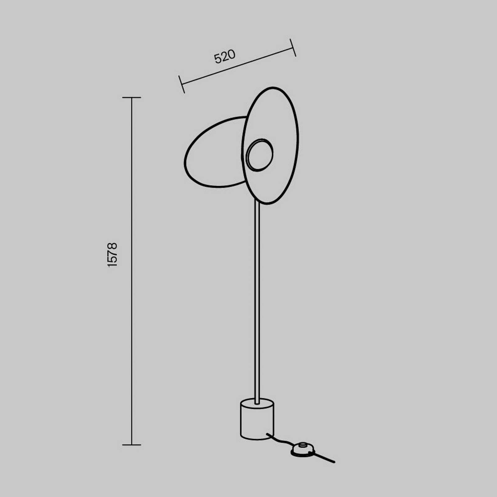 Maytoni LED-Stehleuchte Evolution, schwarz/weiß, Höhe 158 cm Maytoni LED-Stehleuchte Evolution, schwarz/weiß, Höhe 158 cm von Maytoni