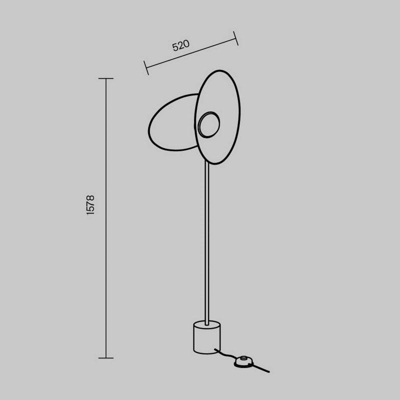 Maytoni LED-Stehleuchte Evolution, schwarz/weiß, Höhe 158 cm von Maytoni