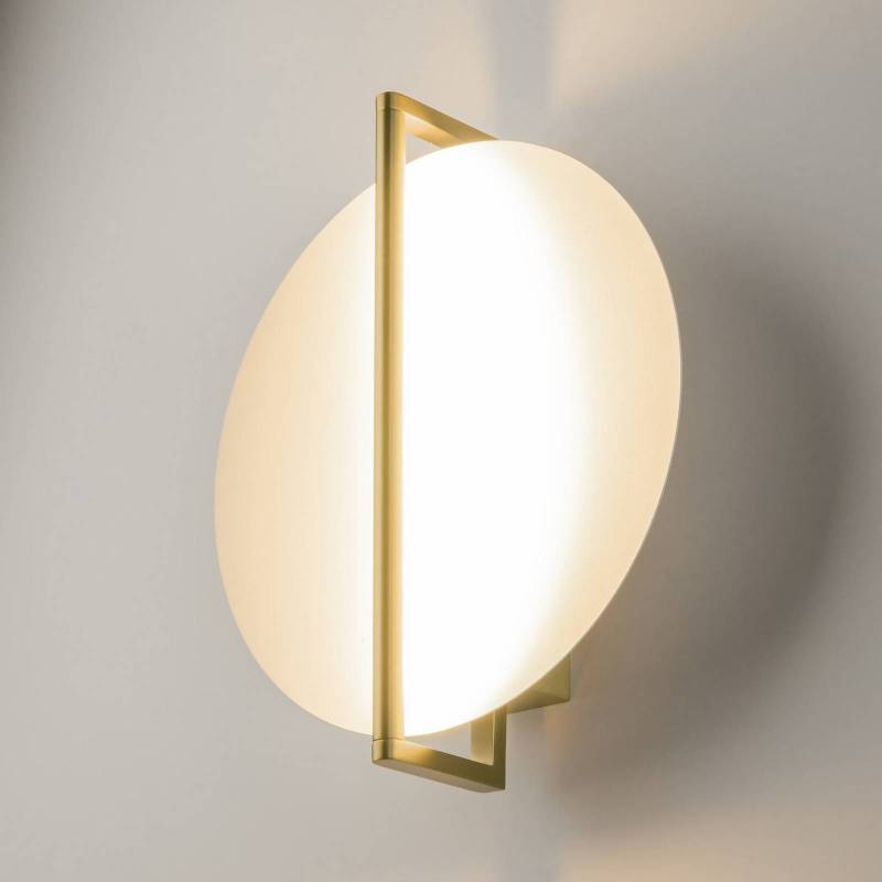Maytoni LED-Wandlampe Mira, gold/weiß, Höhe 30 cm, Metall von Maytoni