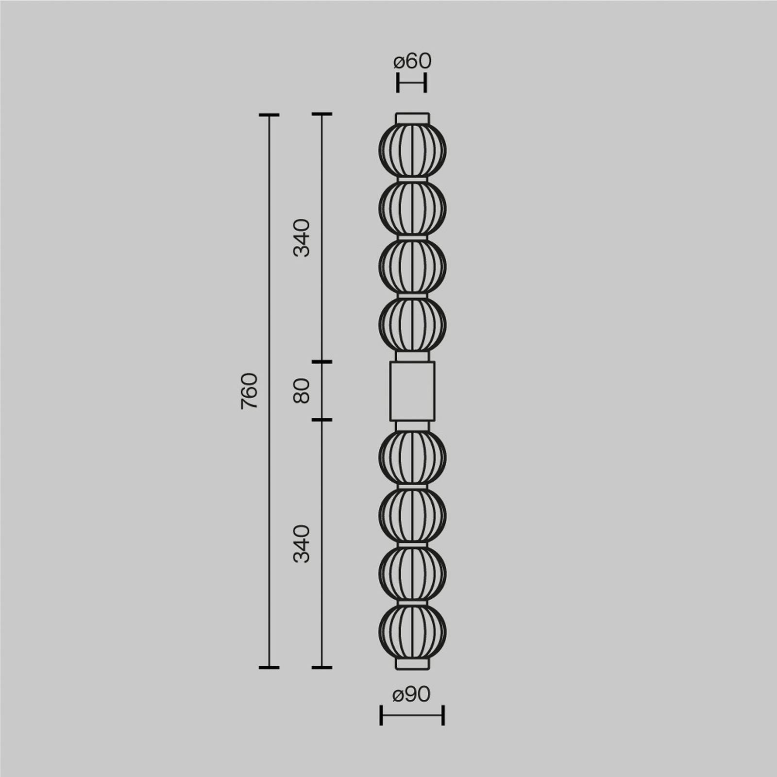 Maytoni LED-Wandleuchte Amulet, linear, 76 cm, klar / gold Maytoni LED-Wandleuchte Amulet, linear, 76 cm, klar / gold von Maytoni