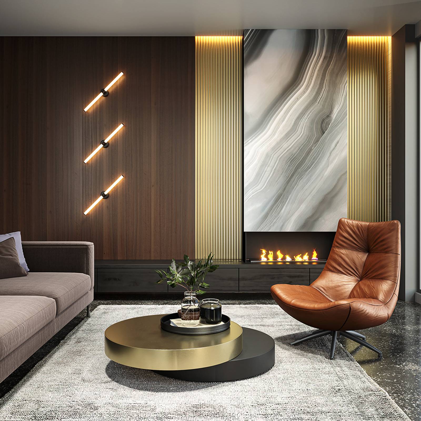 Maytoni LED-Wandleuchte Axis, schwarz, Länge 63 cm Alu/Acryl Maytoni LED-Wandleuchte Axis, schwarz, Länge 63 cm Alu/Acryl von Maytoni