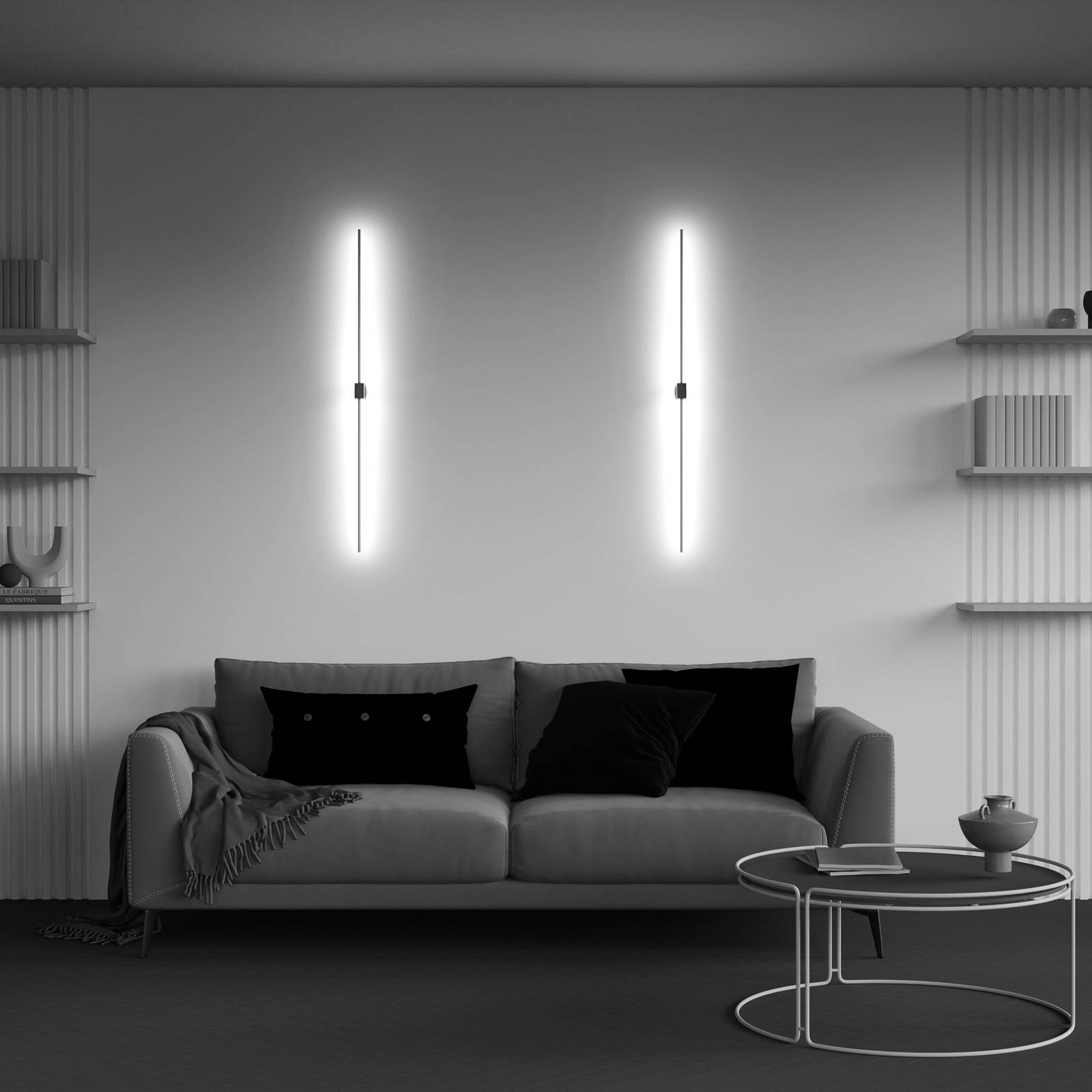 Maytoni LED-Wandleuchte Pars, 105 cm, schwarz/gold, Alu Maytoni LED-Wandleuchte Pars, 105 cm, schwarz/gold, Alu von Maytoni