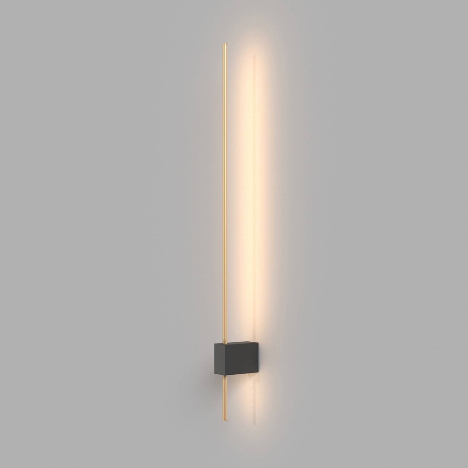 Maytoni LED-Wandleuchte Pars, 62,3 cm, schwarz/gold, Alu Maytoni LED-Wandleuchte Pars, 62,3 cm, schwarz/gold, Alu von Maytoni
