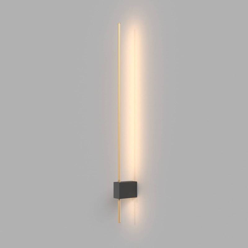 Maytoni LED-Wandleuchte Pars, 62,3 cm, schwarz/gold, Alu von Maytoni