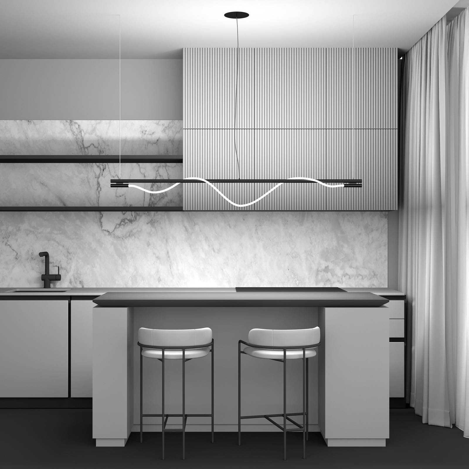 Maytoni LED-Wandleuchte Tau, goldfarben, Höhe 84 cm, Alu Maytoni LED-Wandleuchte Tau, goldfarben, Höhe 84 cm, Alu von Maytoni