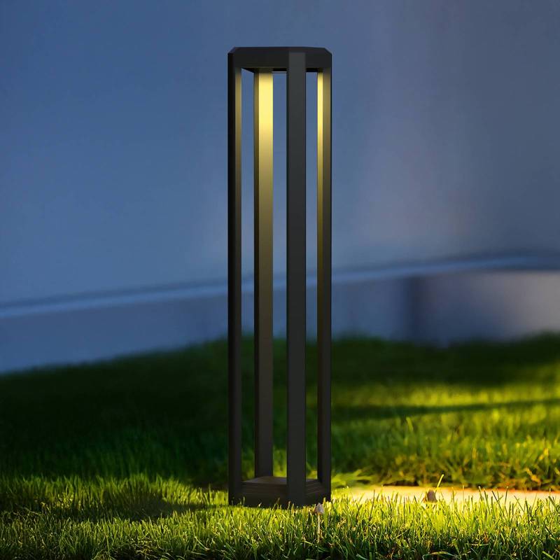 Maytoni LED-Wegeleuchte Royal Mile, grau, Höhe 80 cm, Alu von Maytoni