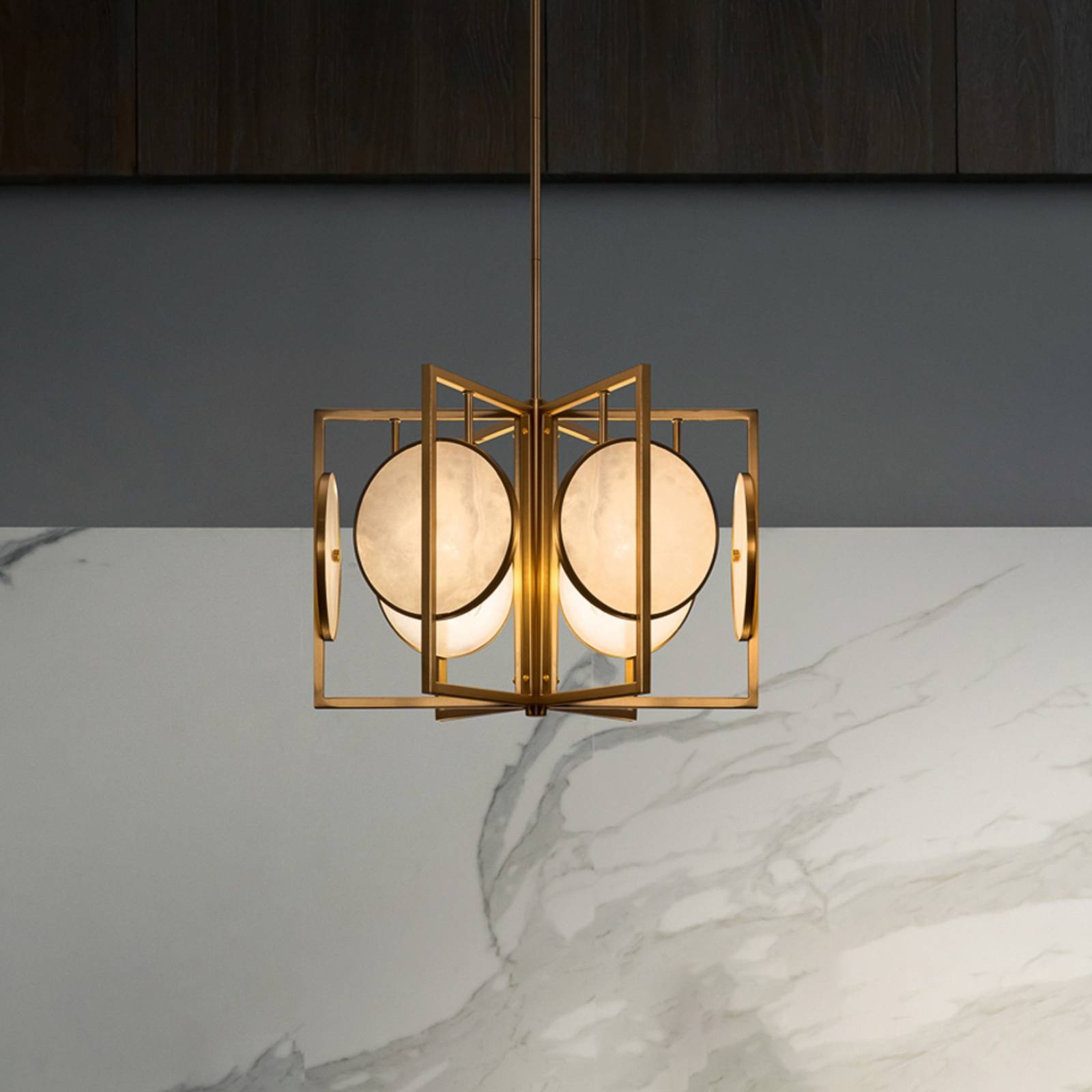 Maytoni Marmo Hängeleuchte in Gold, 6-flammig Maytoni Marmo Hängeleuchte in Gold, 6-flammig von Maytoni