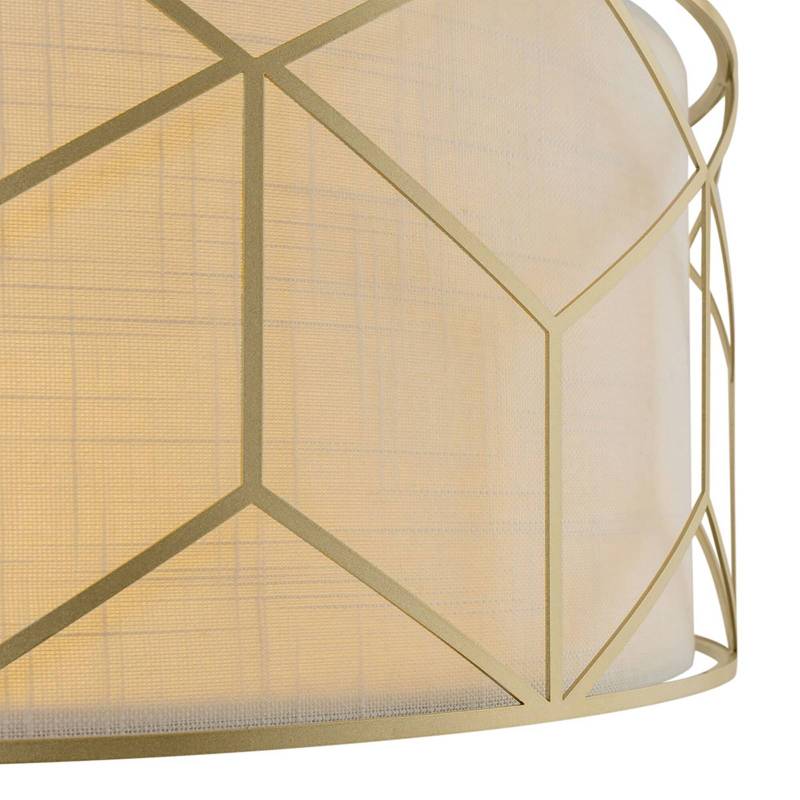 Maytoni Hängeleuchte Messina, Ø 45 cm, beige, Leinen von Maytoni