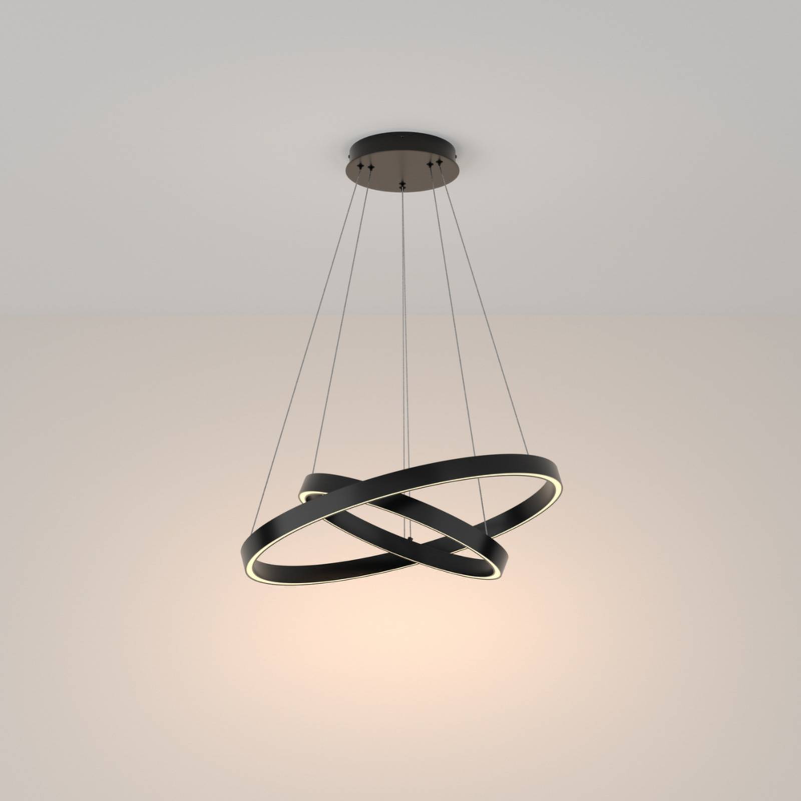 Maytoni Rim Hängelampe 830 2 Ringe Ø 60 cm schwarz Maytoni Rim Hängelampe 830 2 Ringe Ø 60 cm schwarz von Maytoni