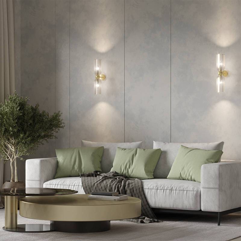Maytoni Wandleuchte Antic, 2-flammig, gold/bernstein, Glas von Maytoni