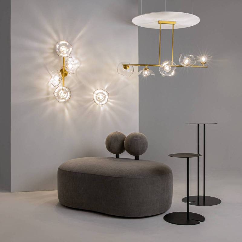 Maytoni Wandleuchte Miracle, Ø 20 cm, messingfarben, Glas von Maytoni