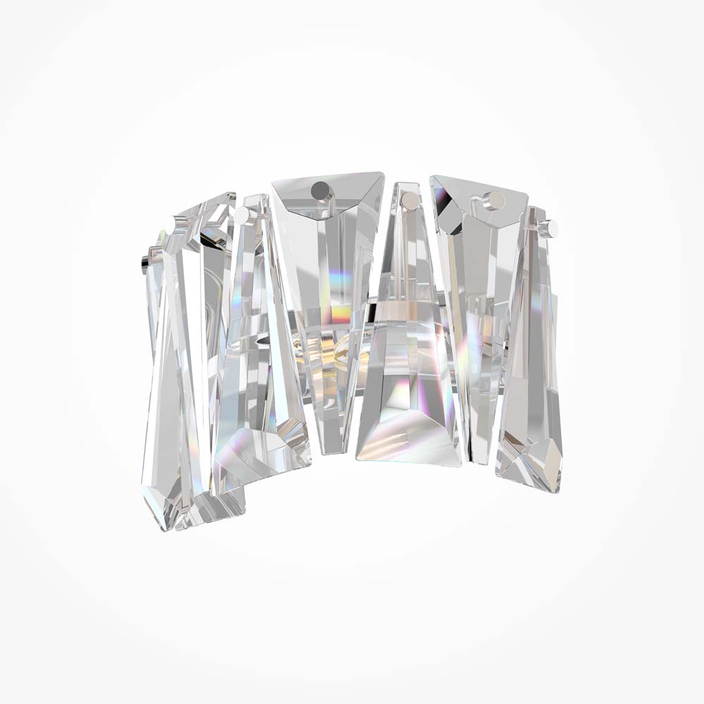 Wandleuchte, Metall chrom, Kristalle, H 16 cm von Maytoni