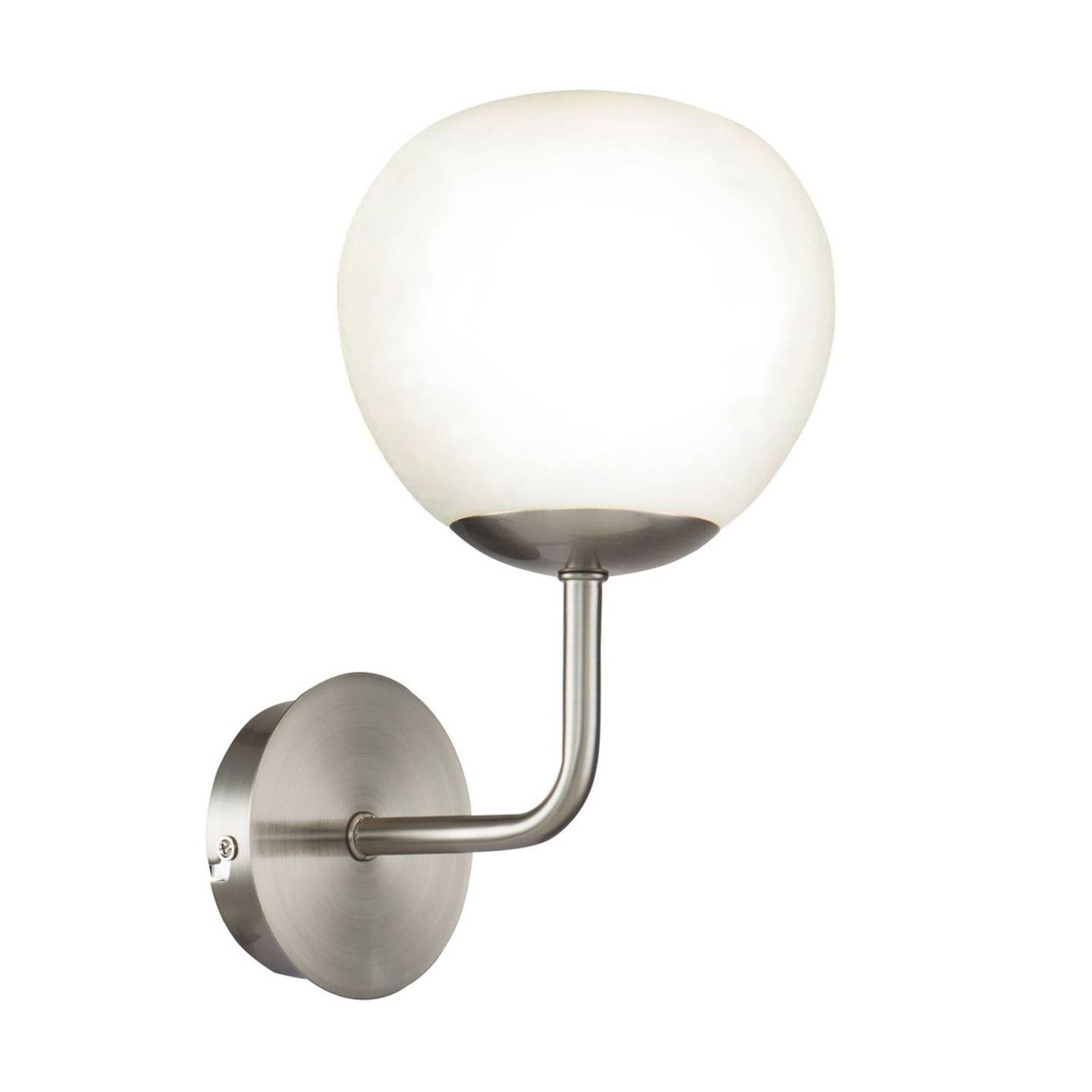Maytoni Wandleuchte Erich, nickelfarben, Glas/Metall, 1-flg. Maytoni Wandleuchte Erich, nickelfarben, Glas/Metall, 1-flg. von Maytoni