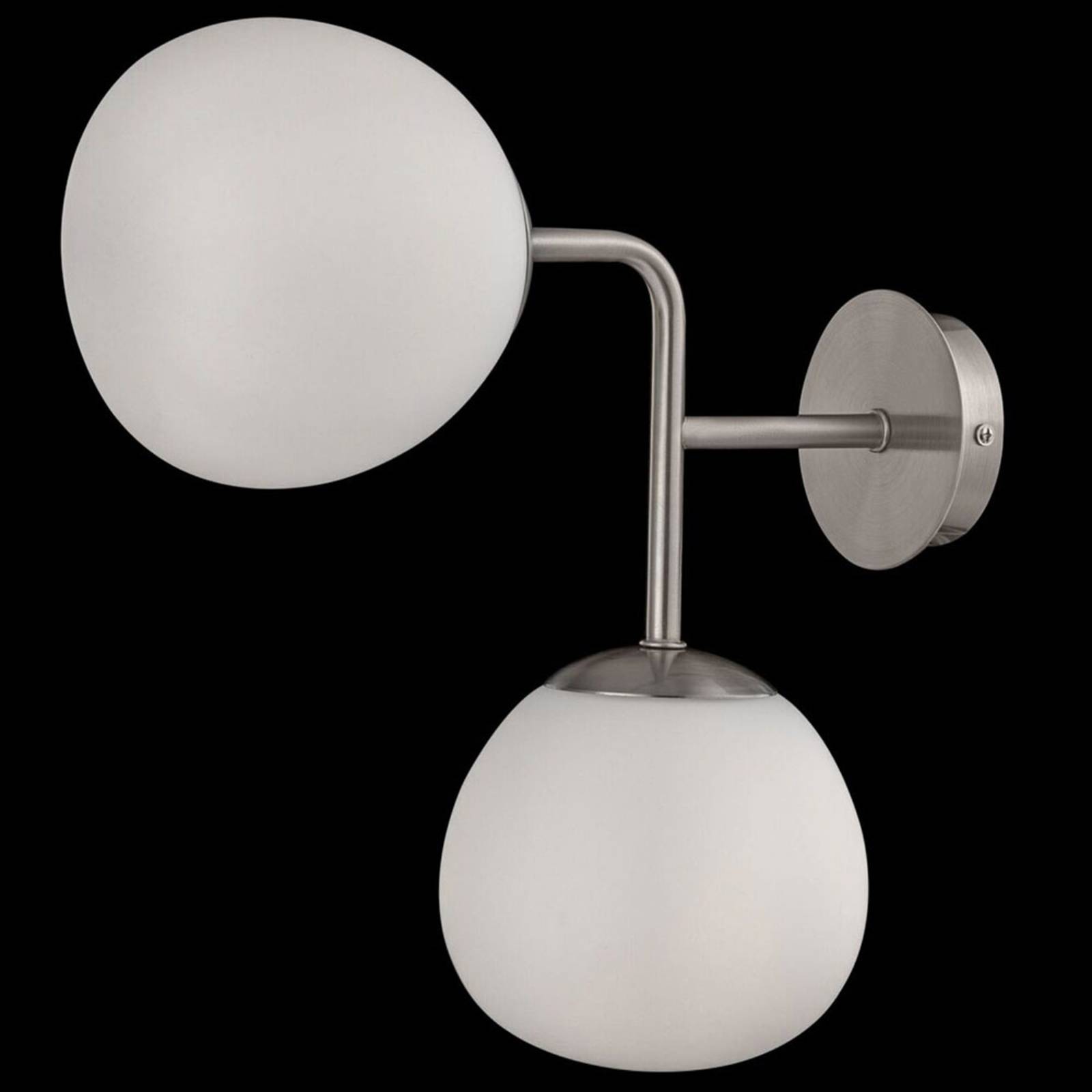 Maytoni Wandleuchte Erich, nickelfarben, Glas/Metall, 2-flg. Maytoni Wandleuchte Erich, nickelfarben, Glas/Metall, 2-flg. von Maytoni