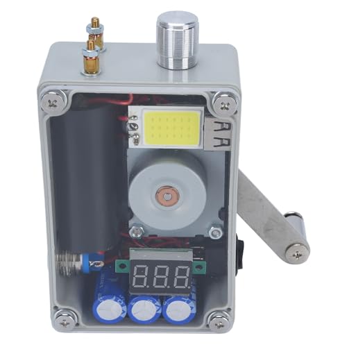 Handkurbelgenerator, Tragbares USB-Notladegerät mit COB-Licht für Outdoor-Camping, Survival, Powerbank, Telefonladegerät, Eisenmaterial, 9,8 X 6,6 X 3,8 cm Handkurbelgenerator, Tragbares USB-Notladegerät mit COB-Licht für Outdoor-Camping, Survival, Powerbank, Telefonladegerät, Eisenmaterial, 9,8 X 6,6 X 3,8 cm von Mayueri