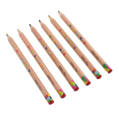 Mayueri Regenbogenstift Set Triangular Design 4 in 1 Farbstift Zum Zeichnen von Kritzelenkartenmarkierung Basswood 6 PCs Mayueri Regenbogenstift Set Triangular Design 4 in 1 Farbstift Zum Zeichnen von Kritzelenkartenmarkierung Basswood 6 PCs von Mayueri