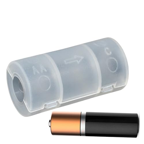 Batteriekonverter-Mehrgroßer Batterieadapter, hocheffizientes AA-C-Adaptergerät | Kompakter Batteriegröße Changer für Geräte, Fernbedienungen, Taschenlampen und Geräte, 1.97x0.98x0,98 Zoll Batteriekonverter-Mehrgroßer Batterieadapter, hocheffizientes AA-C-Adaptergerät | Kompakter Batteriegröße Changer für Geräte, Fernbedienungen, Taschenlampen und Geräte, 1.97x0.98x0,98 Zoll von Mbiyhgta
