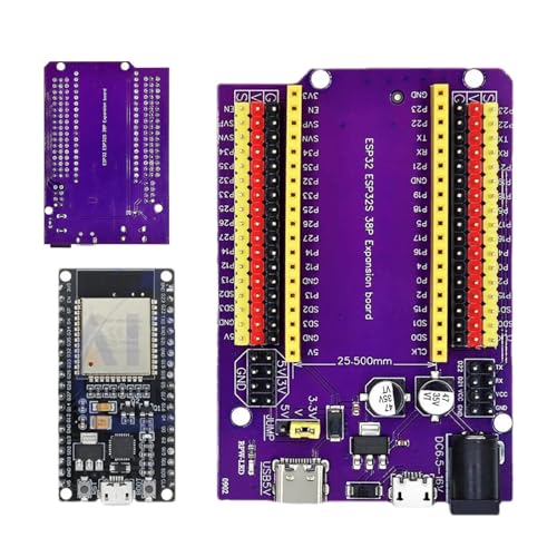 ESP32 Development Board - 38 Stifte, lila Design | ESP32S Microcontroller Breakout Board mit -WLAN, kompatiblen -IDE -Programmierung für Elektronikprojekte und IoT -Anwendungen ESP32 Development Board - 38 Stifte, lila Design | ESP32S Microcontroller Breakout Board mit -WLAN, kompatiblen -IDE -Programmierung für Elektronikprojekte und IoT -Anwendungen von Mbiyhgta