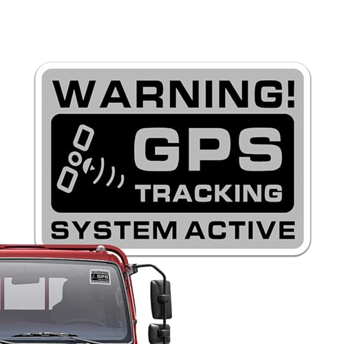 Mbiyhgta Auto-Sicherheitsalarm-Aufkleber, Auto-GPS-Tracking-Aufkleber | 10 Stück -Warnaufkleber, Tracking-System-Aufkleber, Autofenster-Warnaufkleber, wasserdichter, 12,8 x 9 cm von Mbiyhgta