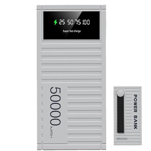 Tragbare Ladebank – Hochleistungs-Powerbank, 66-W-Schnellladebank | Schlanke und leichte Ladebank mit 50.000 mAh Kapazität, tragbare Stromquelle für mehrere Geräte für Wanderungen und Campingreisen Tragbare Ladebank – Hochleistungs-Powerbank, 66-W-Schnellladebank | Schlanke und leichte Ladebank mit 50.000 mAh Kapazität, tragbare Stromquelle für mehrere Geräte für Wanderungen und Campingreisen von Mbiyhgta