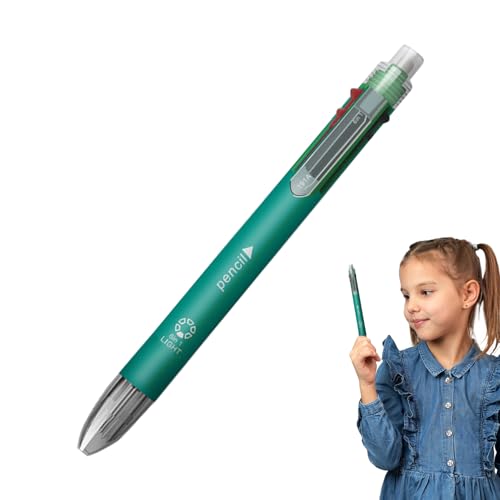 Weiche Taschen-Kugelschreiber: austauschbare Schreibstifte, Stifte mit Bleistift, einziehbare Schulbedarf, mehrfarbiger Kugelschreiber, multifunktionales Parken für von Mbiyhgta