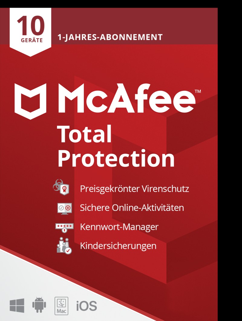 McAfee Total Protection (10 Device -1 Year) ESD von McAfee