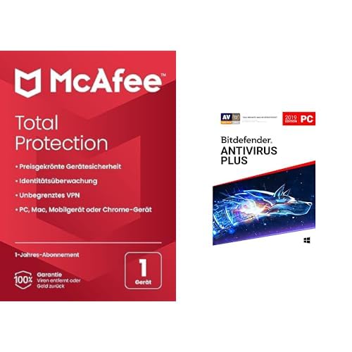 McAfee Total Protection 2023 | 1 Gerät + Bitdefender Antivirus Plus 2023 | 1 Gerät (Test) von McAfee