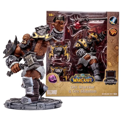 McFarlane World of Warcraft Orc: Shaman / Warrior (Epic) Actionfigur, 15,2 cm, Episches Detail, Austauschbares Zubehör, Orc Legacy, Collectible Warcraft Merchandise, Display Base Included von McFarlane