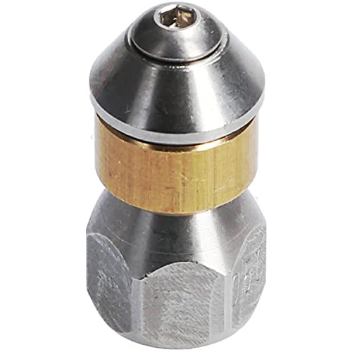 McFilter | Rohrreinigungsdüse für Hochdruckreiniger, rotierend Einlass 1/8" IG, 3 x 0,8 mm - 050, Edelstahl/Messing McFilter | Rohrreinigungsdüse für Hochdruckreiniger, rotierend Einlass 1/8" IG, 3 x 0,8 mm - 050, Edelstahl/Messing von McFilter