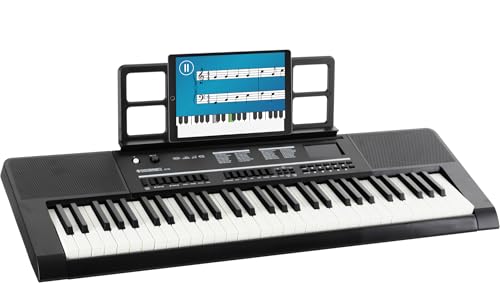 McGrey 6170 BK Akku-Keyboard - 61 Tasten-Keyboard mit integriertem Akku - 200 Klänge und Rhythmen - MP3-Player via USB-Stick - Begleitautomatik und Lernfunktion - Inkl. Mikrofon - Schwarz von McGrey