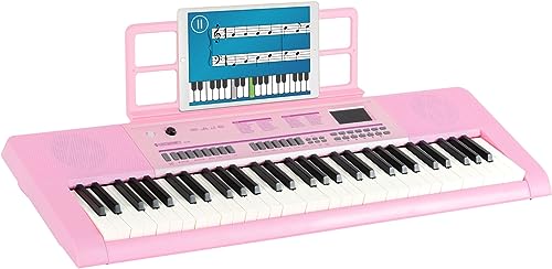 McGrey 6170 PK Akku-Keyboard - 61 Tasten-Keyboard mit integriertem Akku - 200 Klänge und Rhythmen - MP3-Player via USB-Stick - Begleitautomatik und Lernfunktion - Inkl. Mikrofon - Pink von McGrey