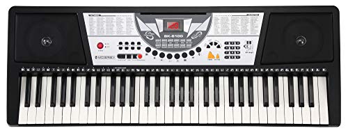 McGrey BK-6100 Keyboard (61 Tasten, 100 Klangfarben, 100 Rhythmen, 12 Demosongs, Lernfunktion, Netzteil, Notenständer) von McGrey