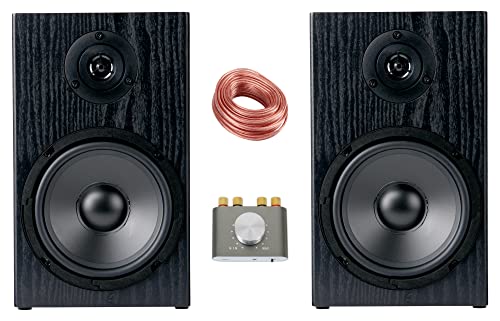 McGrey BSS-265 BK Micro-Stereo Anlage - inkl. Mini-Verstärker und Lautsprecherkabel - Bluetooth®-Empfänger - Klinken- und USB-Eingang - 80 Watt - Schwarz von McGrey
