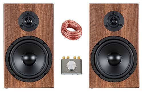 McGrey BSS-265 BR Micro-Stereo Anlage - inkl. Mini-Verstärker und Lautsprecherkabel - Bluetooth®-Empfänger - Klinken- und USB-Eingang - 80 Watt - Braun von McGrey