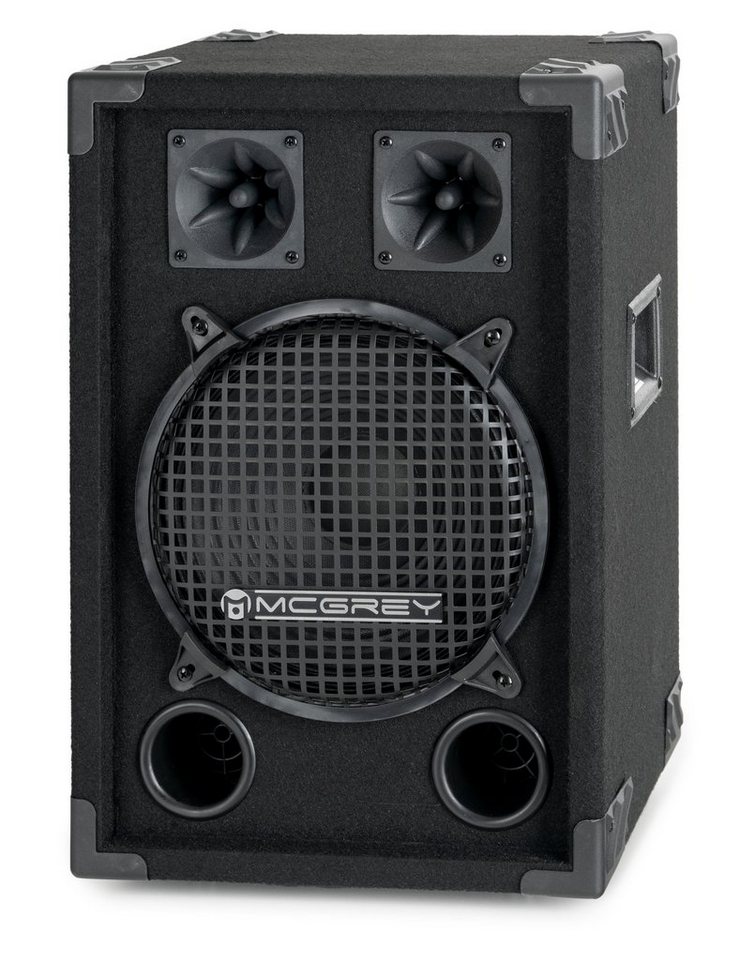 McGrey DJ-1022 DJ PA Box Party-Lautsprecher (N/A, 200 W, 25cm (10 zoll) Subwoofer 2-Wege System und zwei Piezo-Hochtönern) von McGrey