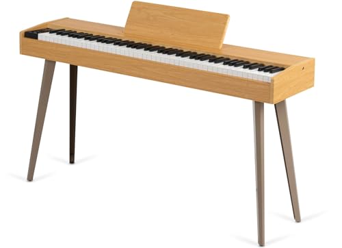 McGrey DP-17 AL Design Piano - 88 gewichtete Tasten mit Hammermechanik und Anschlagdynamik - 128 Klänge - 600 Begleitrhythmen - Slimline-Design - Layer- und Dual-Funktion - 3 Pedale - helle Esche von McGrey