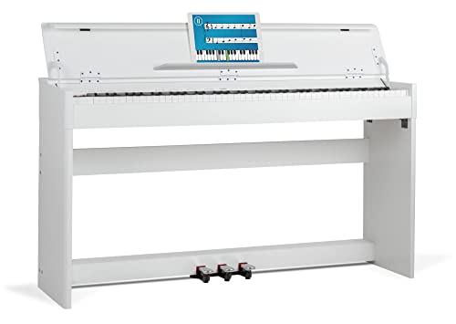 McGrey DP-18 WM E-Piano - 88 gewichtete Tasten mit Hammermechanik und Anschlagdynamik - 128 Klänge - Dual- und Split-Funktion - Tastaturabdeckung - 3 Pedale - Weiß matt von McGrey