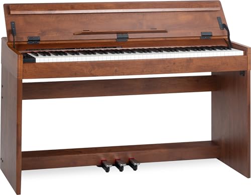 McGrey DP-18 WN E-Piano - 88 gewichtete Tasten mit Hammermechanik und Anschlagdynamik - 128 Klänge - Dual- und Split-Funktion - integrierte Tastaturabdeckung - 3 Pedale - Nussbaum matt von McGrey